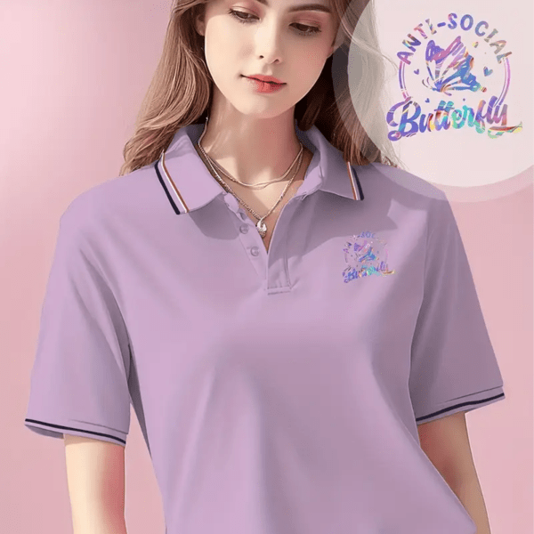 Women'S Summer Casual Polyester Polo Shirt