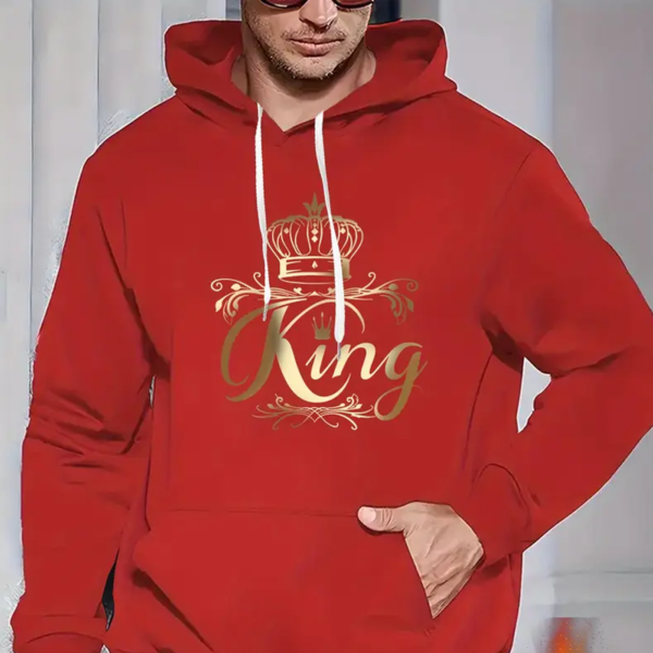 King Print Hoodie, Cool Hoodies for Men