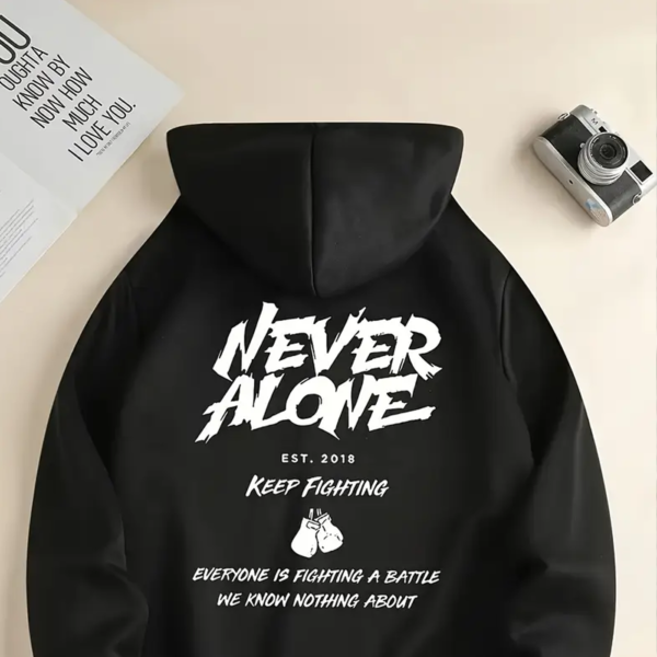 Men' Trendy Creative 'NEVER ALONE'