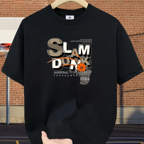 🏀🔥 Slam Dunk Graphic Tee: Hoops Passion Meets Streetwear Swagger! 🔥👕