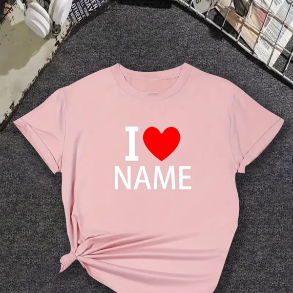 Women's Casual Sports T-Shirt with Custom Text Print