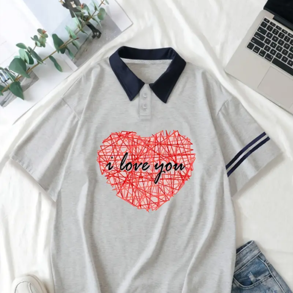 Women'S Y2K Polo Collar Casual T-Shirt