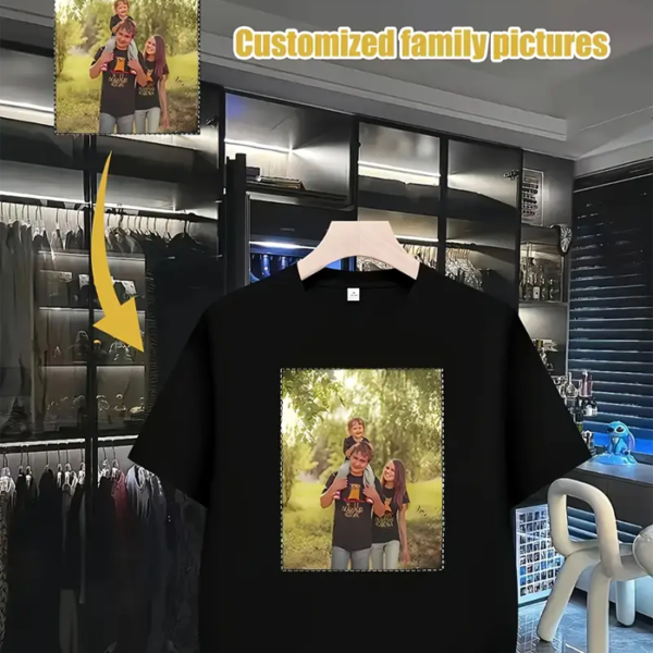 👨👩👧👦✨ Custom Men’s Family Photo T-Shirts: Wear Your Heart, Every Day! ✨👕